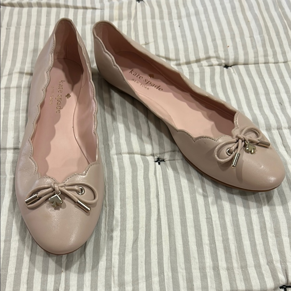 kate spade Cream Ballet Flats